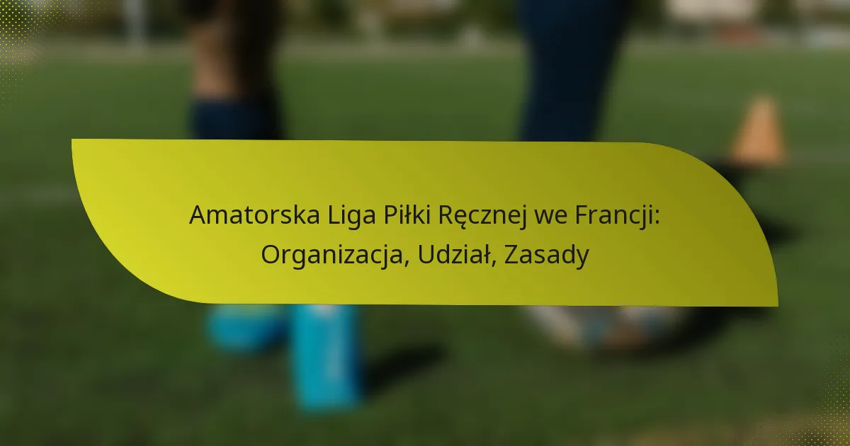 Amatorska Liga Piłki Ręcznej we Francji: Organizacja, Udział, Zasady