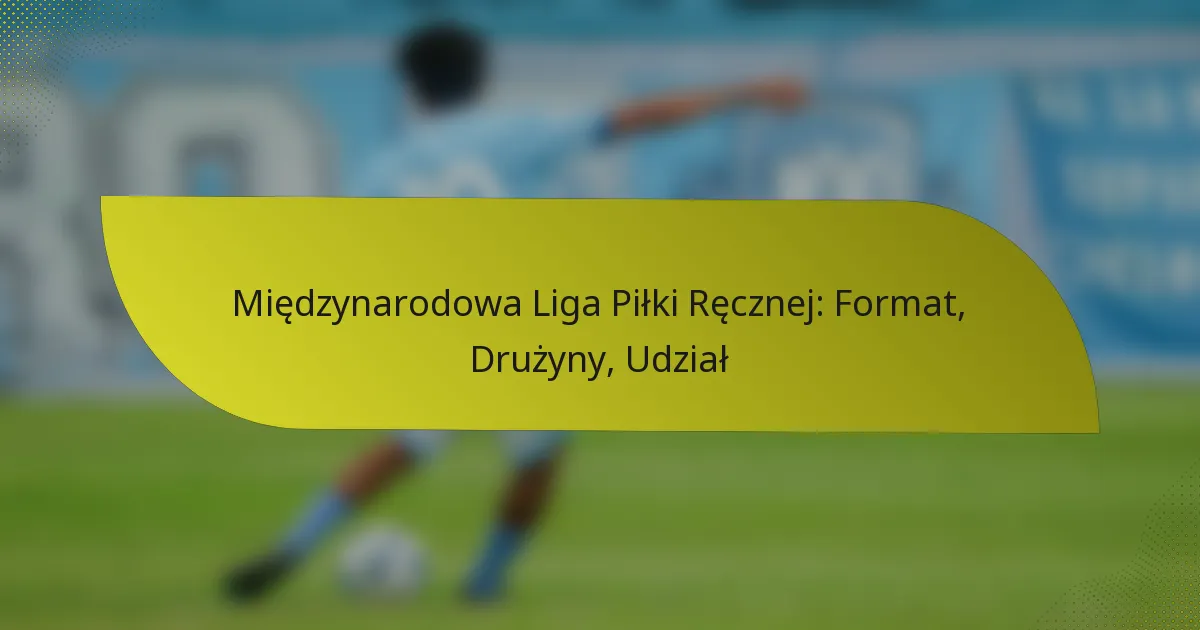 Międzynarodowa Liga Piłki Ręcznej: Format, Drużyny, Udział