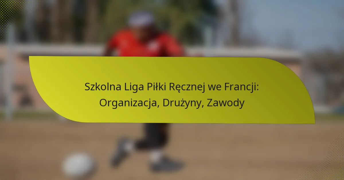 Szkolna Liga Piłki Ręcznej we Francji: Organizacja, Drużyny, Zawody