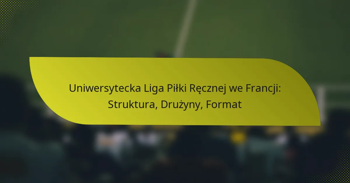 Uniwersytecka Liga Piłki Ręcznej we Francji: Struktura, Drużyny, Format